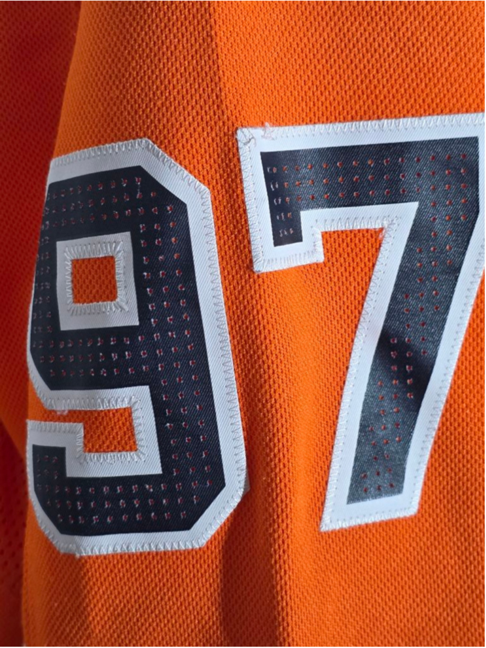 Men's Adidas Edmonton Oilers McDavid #97 Jersey XL Orange Navy Blue - Picture 4 of 8